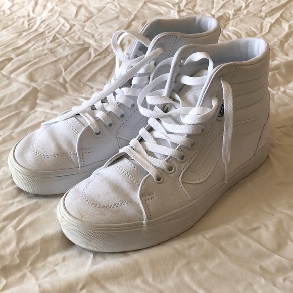 Sold❗️Vans Women’s Size 8 High Tops White - Picture 2 of 12